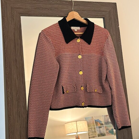 Sweater lady jacket in herringbone - Picture 2 of 2